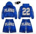 Playas Motion “22 Series” Baby Blue 💙 Distressed Rhinestone Set